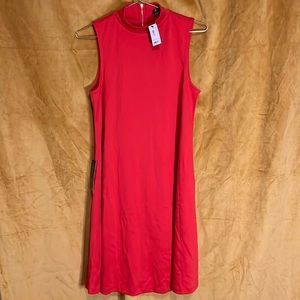 The Limited Red Orange Sleeveless Knit Dress with Zip Detail NWT Small